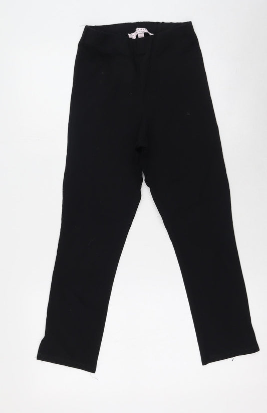 Miss Selfridge Womens Black  Polyester Jegging Trousers Size 8 L24 in Regular
