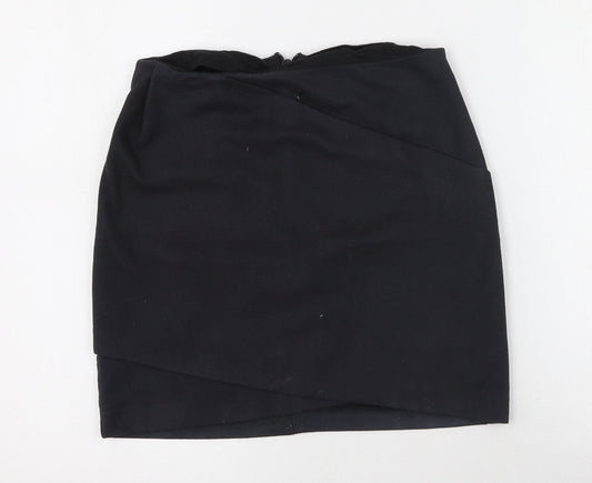 River Island Womens Black  Polyester Straight & Pencil Skirt Size 6