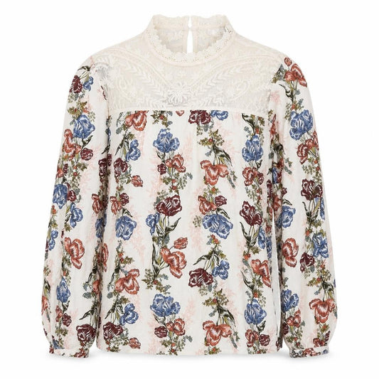 Marks and Spencer Womens Multicoloured Floral Viscose Basic Blouse Size 10 High Neck