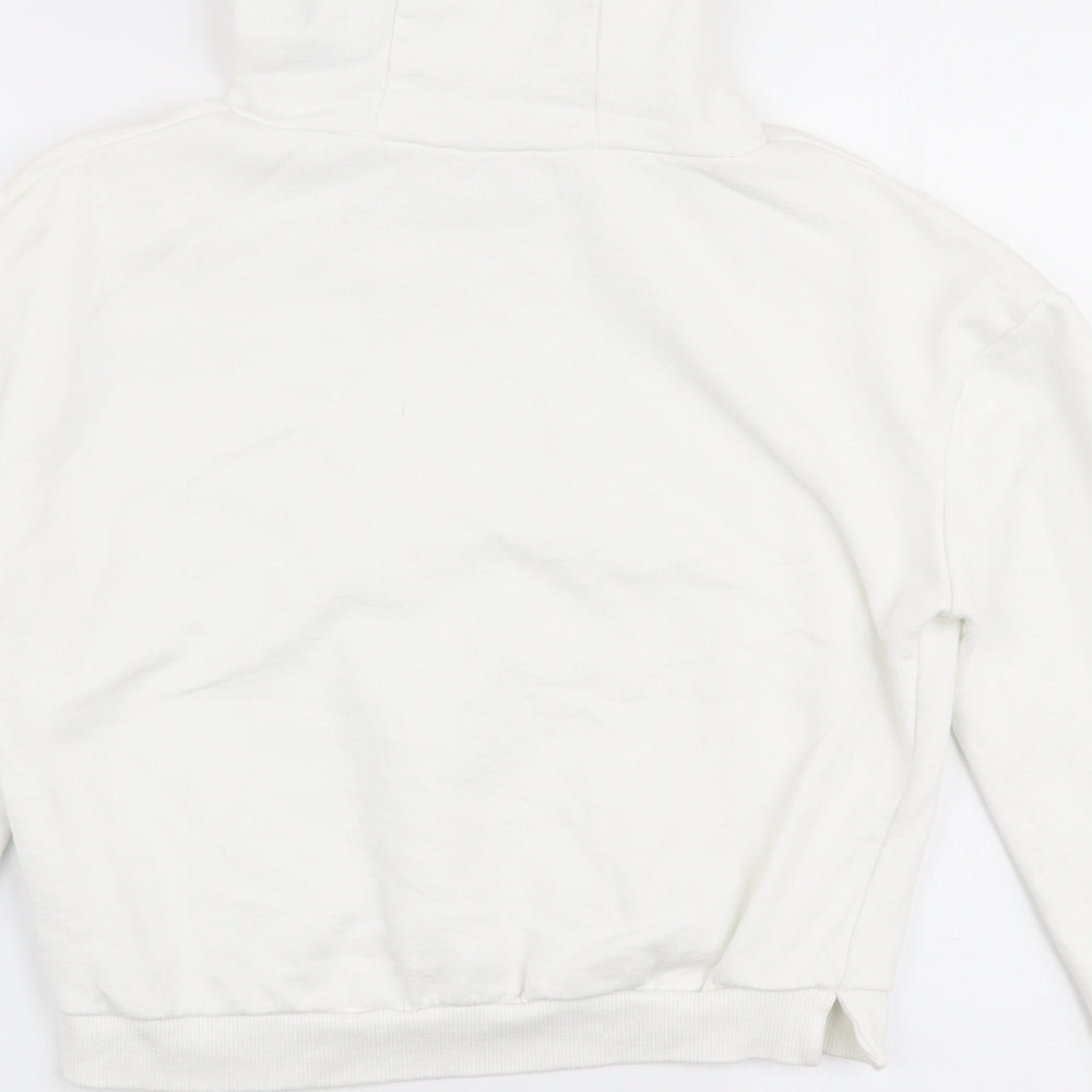 Miss E-vie Girls White  Cotton Pullover Hoodie Size 13-14 Years  Pullover