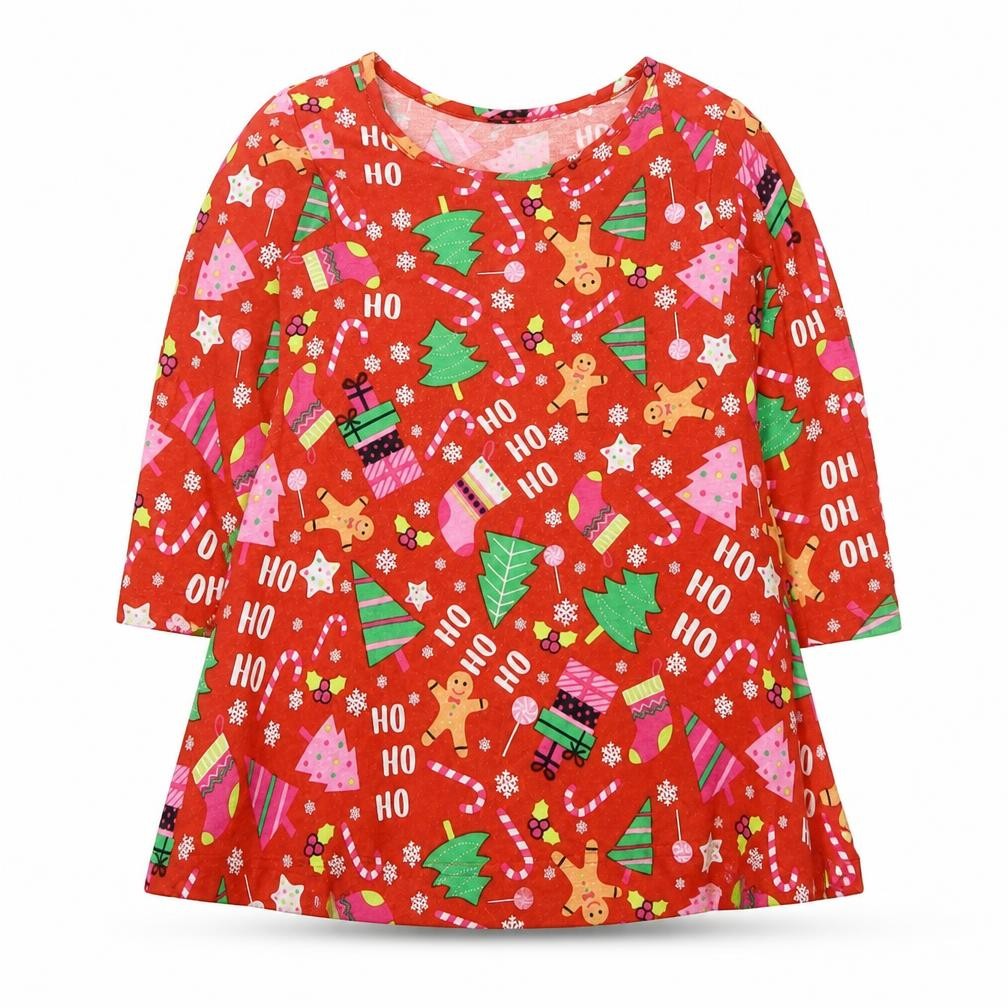 Studio  Baby Red  Viscose A-Line  Size 12-18 Months  Round Neck Pullover - Christmas