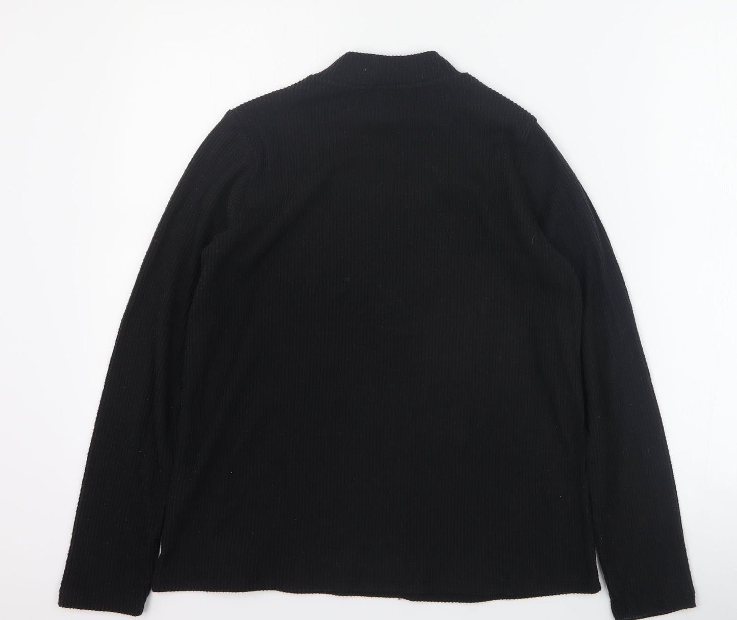 Pep & Co Womens Black Mock Neck  Polyester Pullover Jumper Size 8