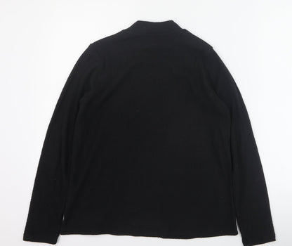 Pep&Co Womens Black Mock Neck  Polyester Pullover Jumper Size 8