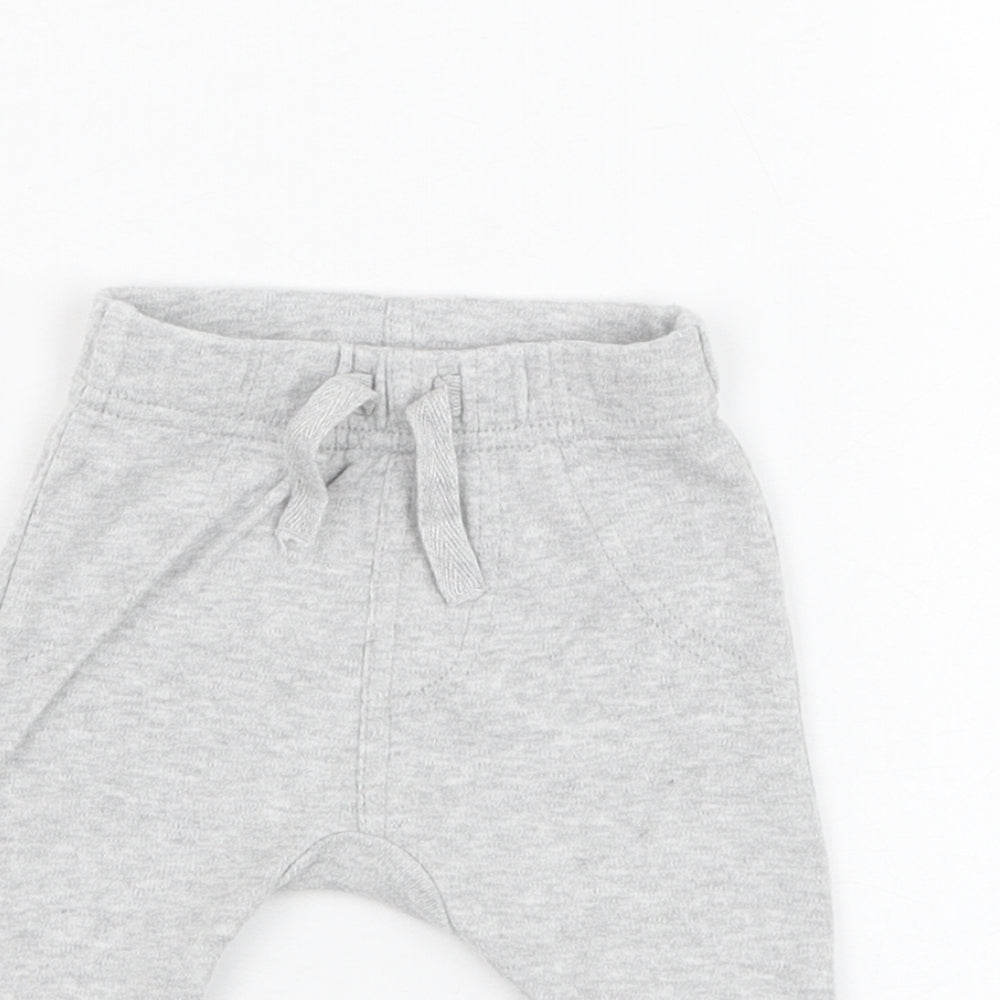 George Baby Grey  Cotton Jogger Trousers One Size  Pullover