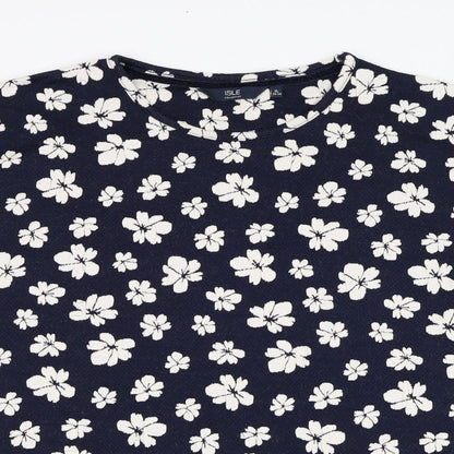 Preloved EWM Womens Blue Floral Polyester Pullover Sweatshirt Size 22  Pullover - Detail