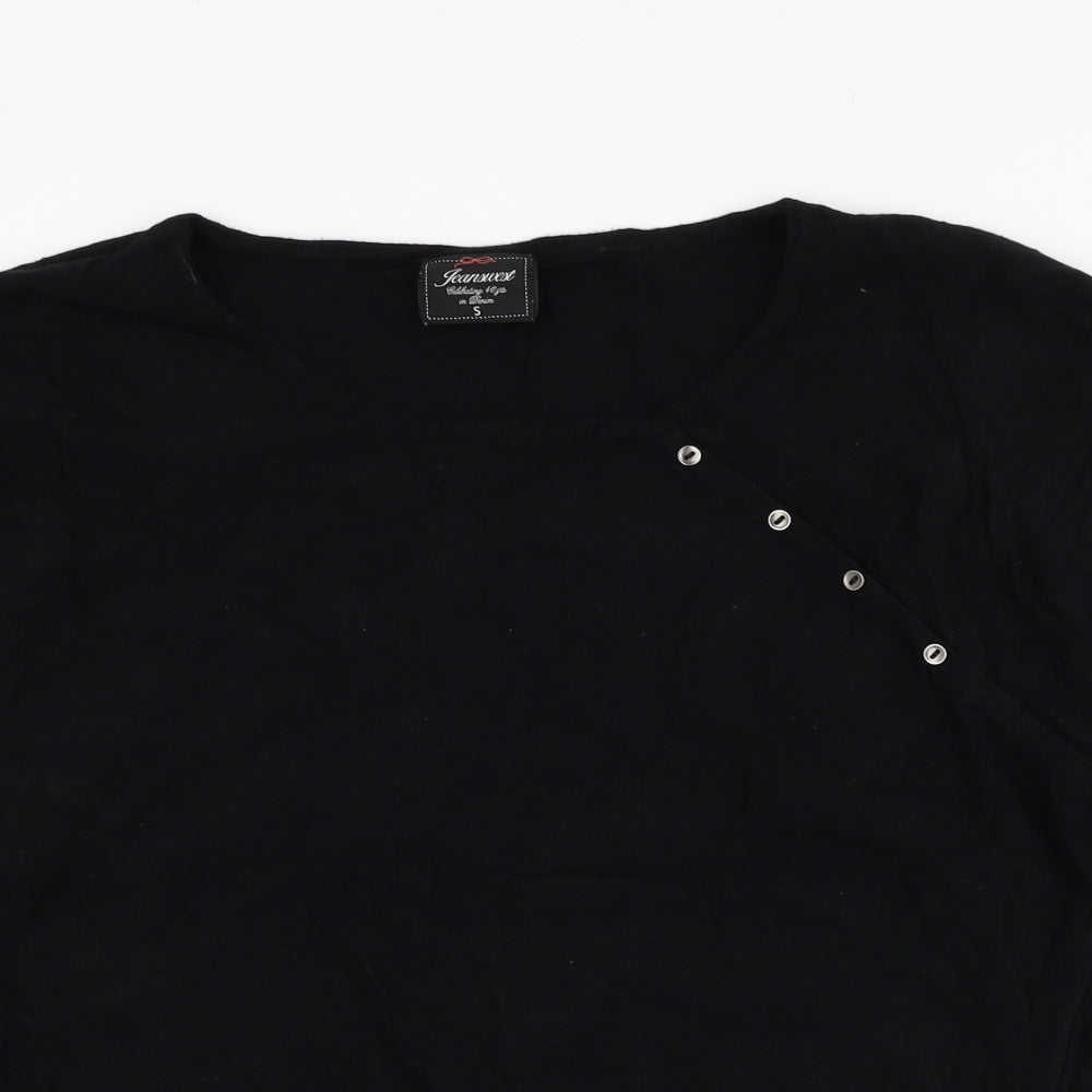 Jeanswest Womens Black Round Neck  Rayon Pullover Jumper Size S