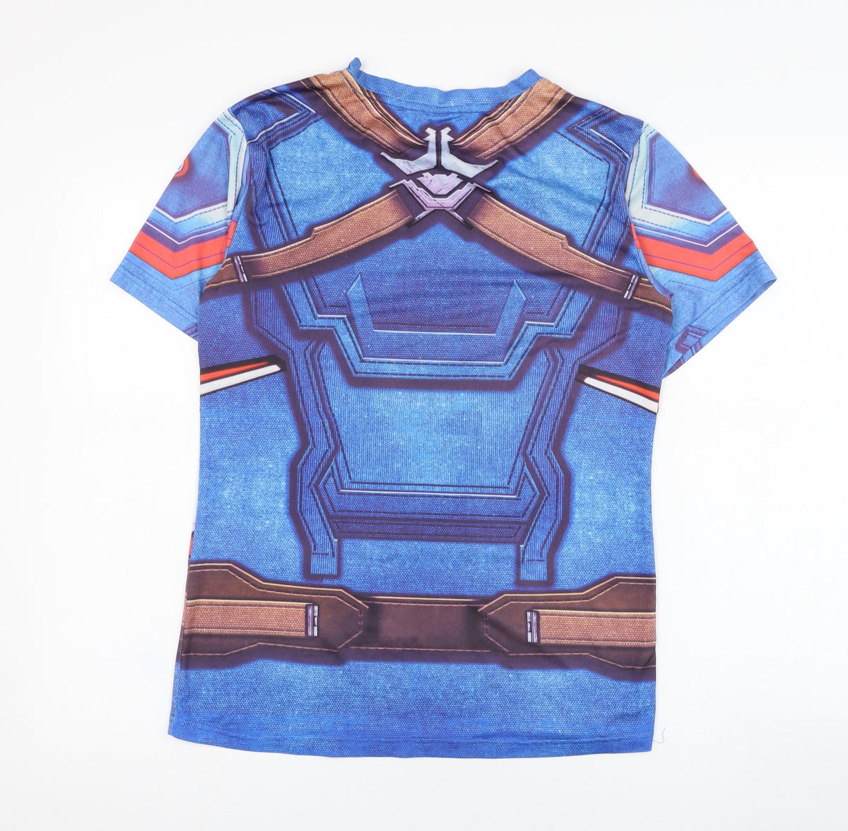Zootop Bear Boys Blue  Cotton Basic T-Shirt Size L Round Neck Pullover - Avengers
