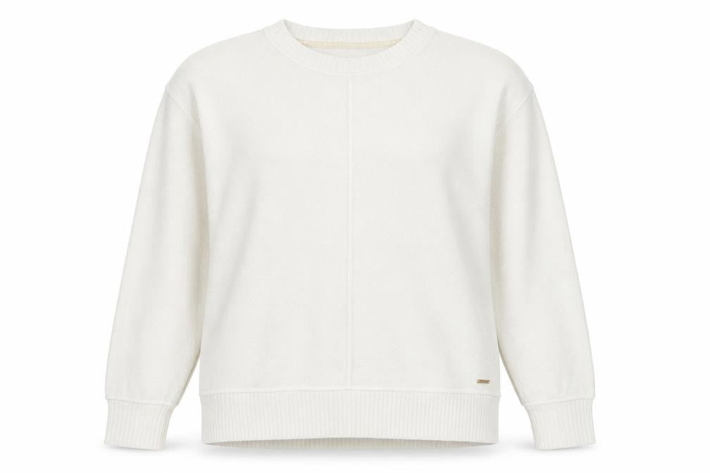 Dunnes Stores Womens Ivory Round Neck  Polyester Pullover Jumper Size 8