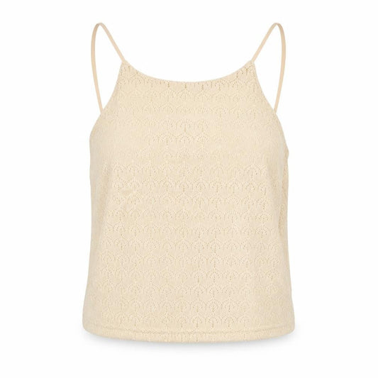 Miss Selfridge Womens Beige  Polyester Camisole Tank Size 12 Mock Neck - Adjustable straps. Cropped