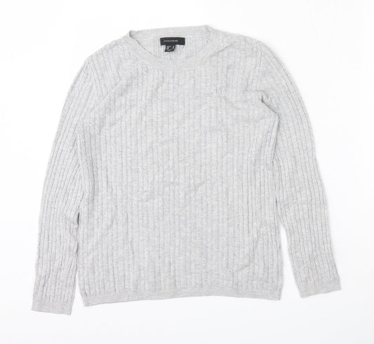 Atmosphere Womens Grey Round Neck  Polyester Pullover Jumper Size 12