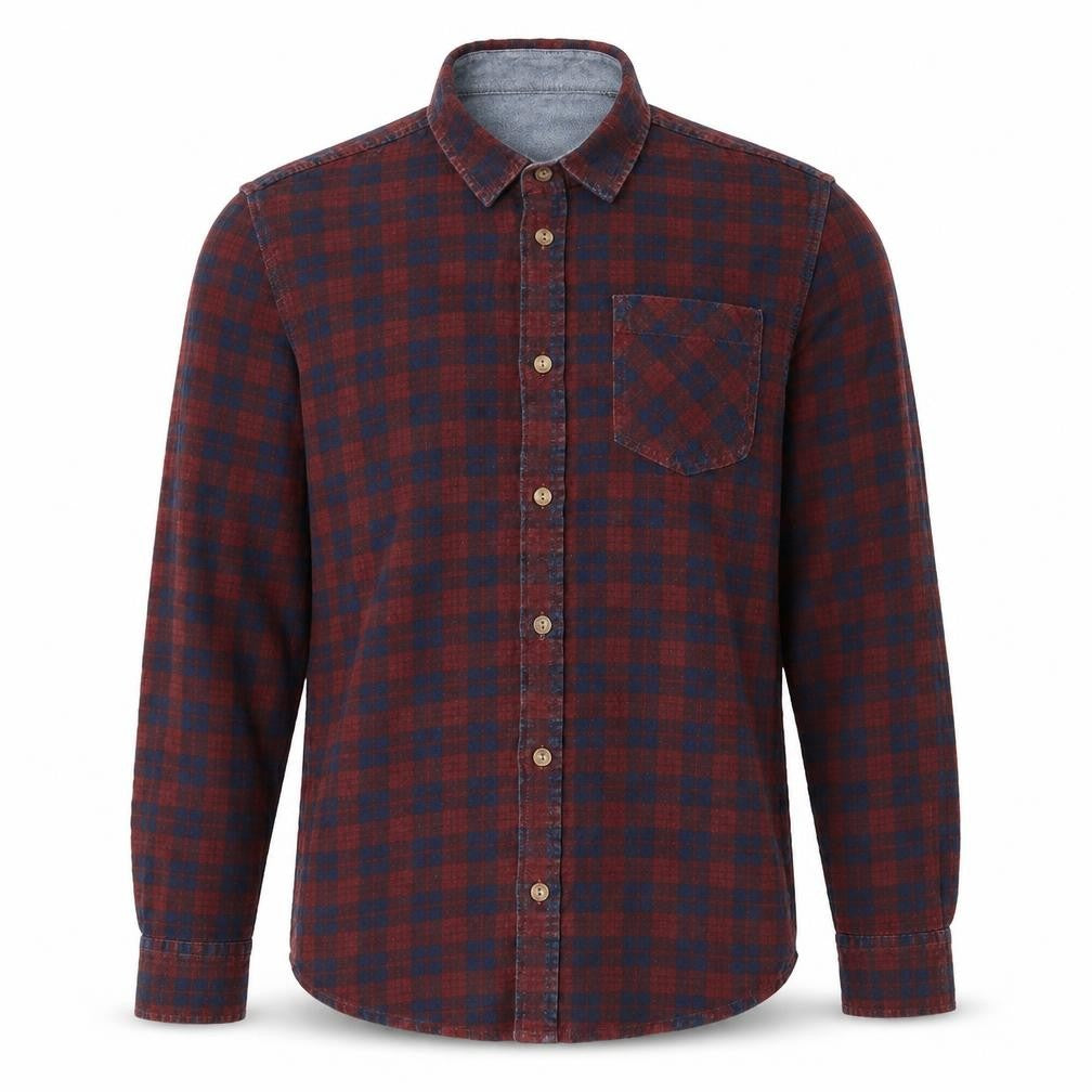 Brave Soul Mens Multicoloured Check Cotton  Button-Up Size S Collared