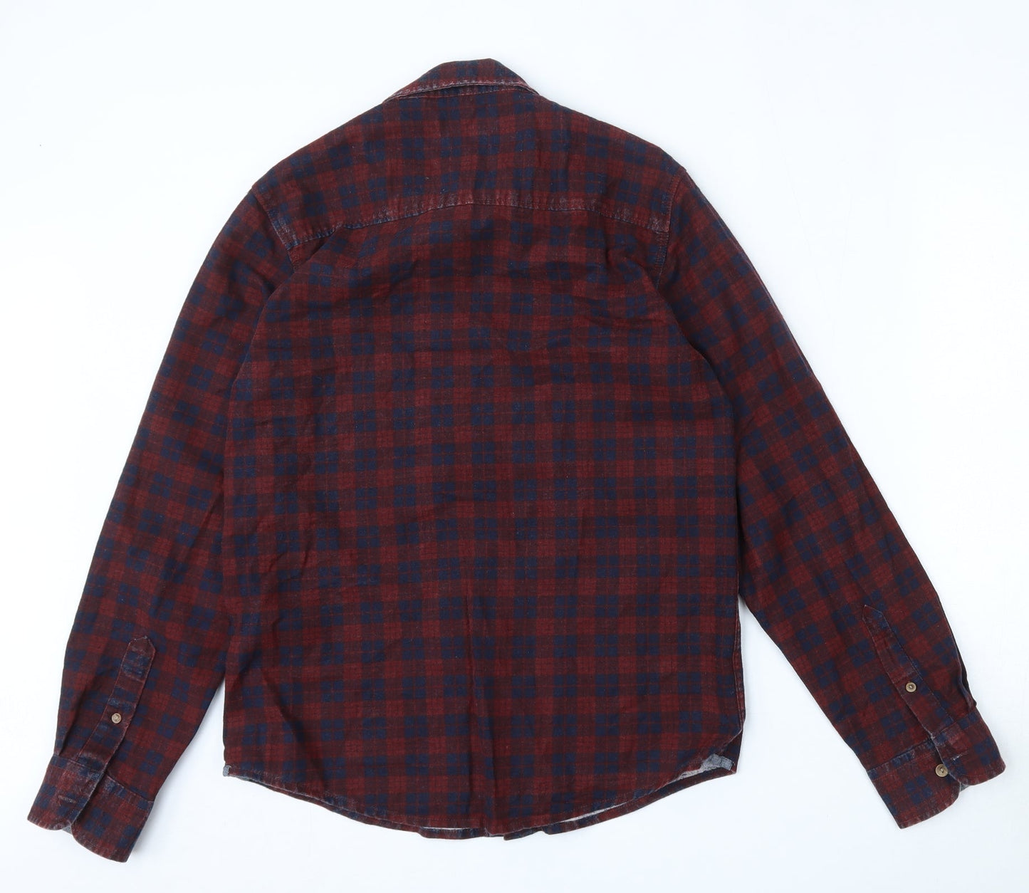 Brave Soul Mens Multicoloured Check Cotton  Button-Up Size S Collared