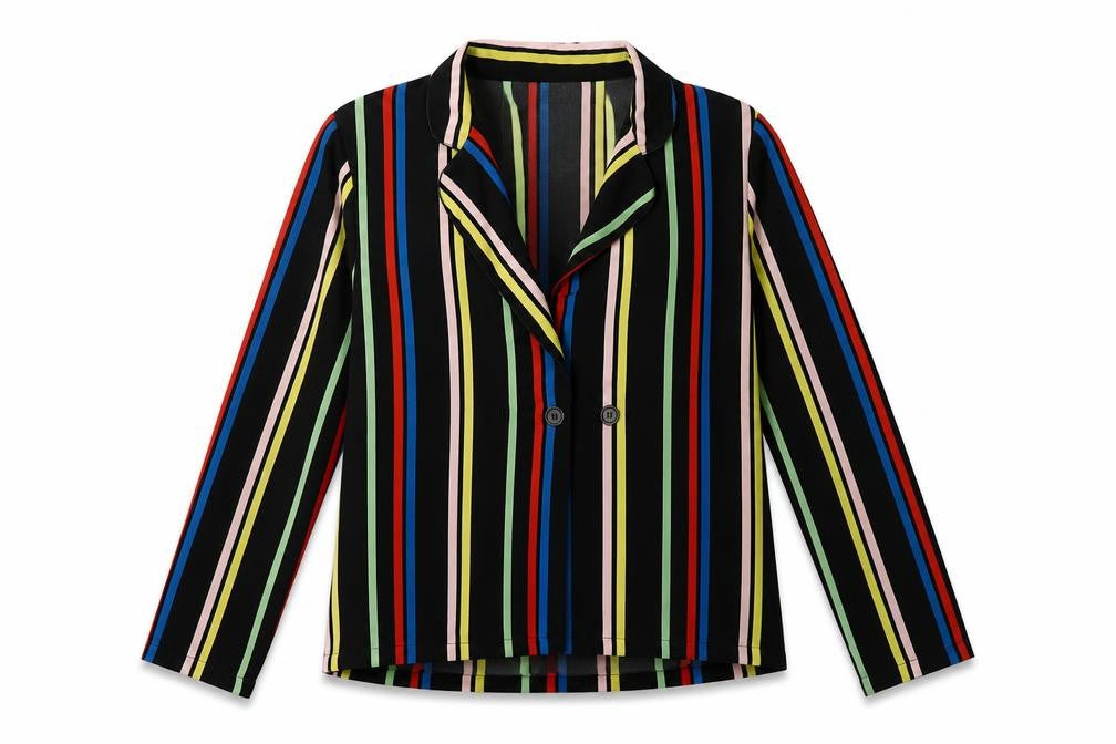 INNOCENCE Womens Multicoloured Striped  Jacket  Size 12  Button