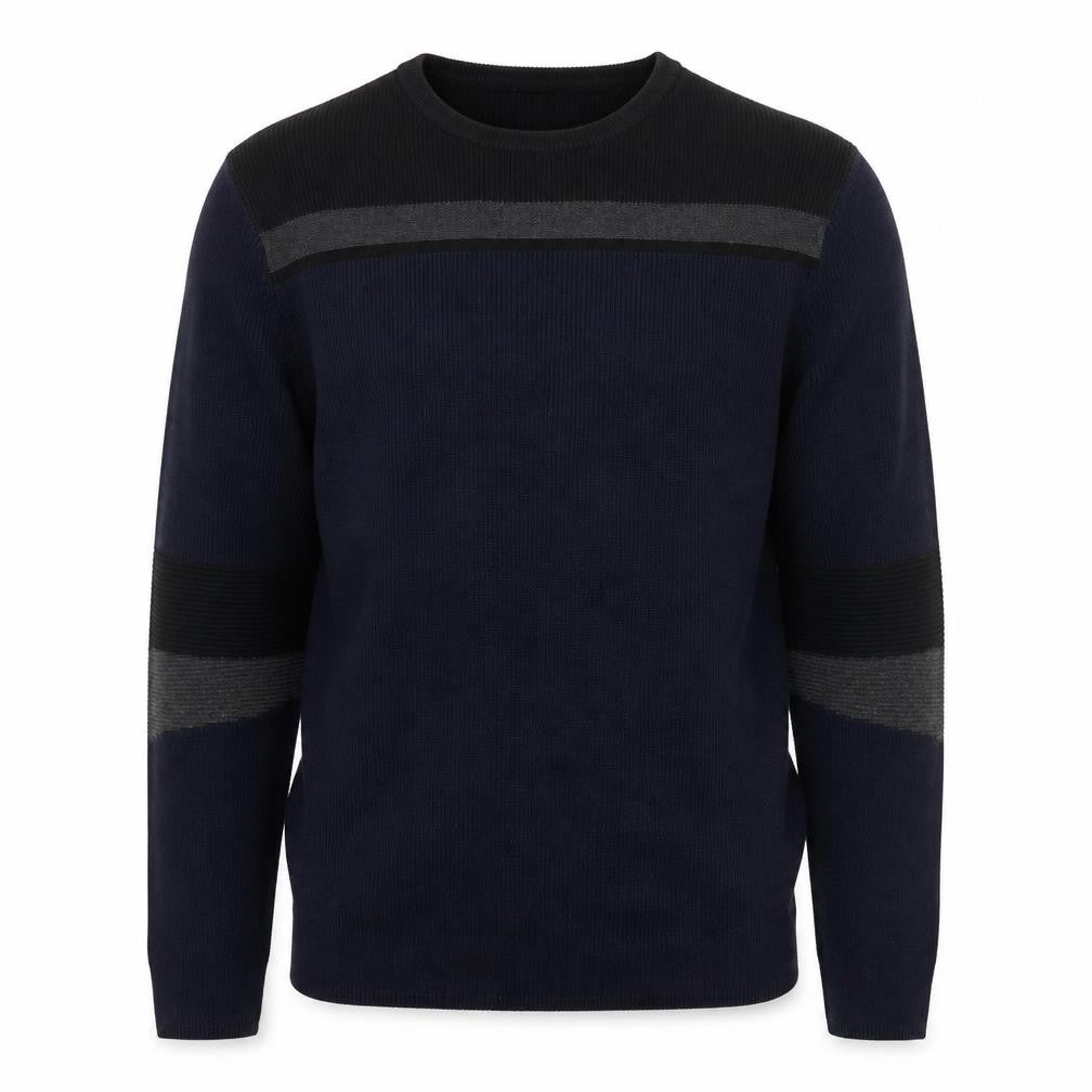 River Island Mens Blue Round Neck  Cotton Pullover Jumper Size S
