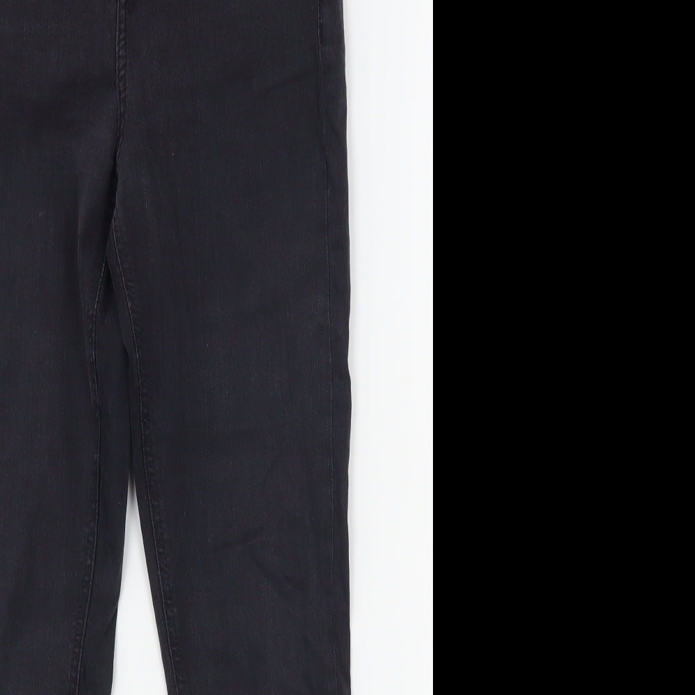 Topshop Mens Black  Cotton Skinny Jeans Size 28 in L30 in Regular Zip