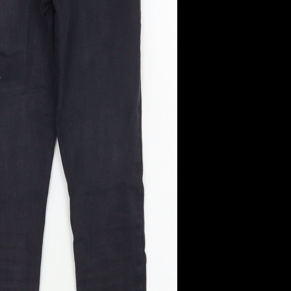 Topshop Mens Black  Cotton Skinny Jeans Size 28 in L30 in Regular Zip