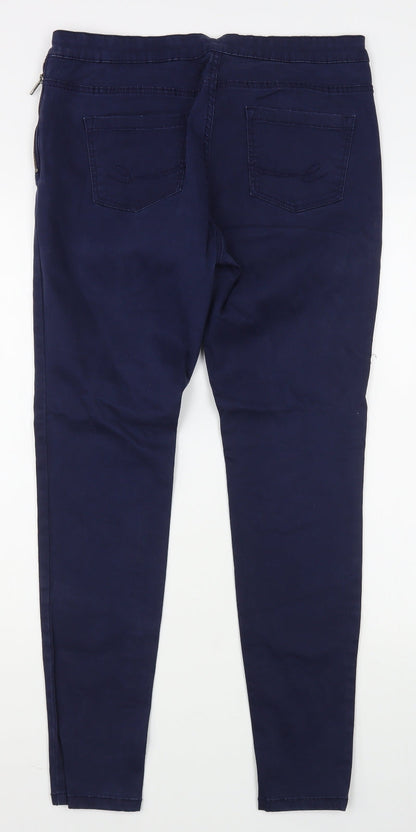 Preloved EDC Womens Blue  Cotton Jegging Jeans Size 12 L29 in Regular Zip - Back