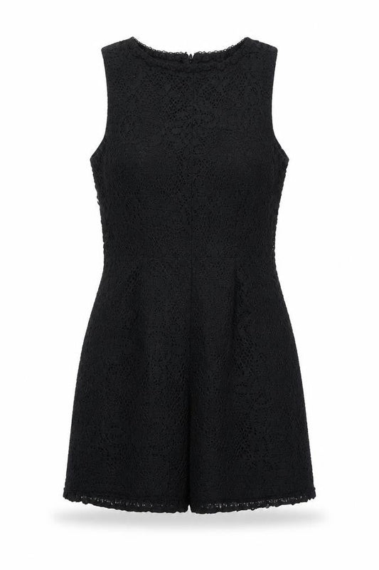 Topshop Womens Black  Cotton Fit & Flare  Size 10  Round Neck