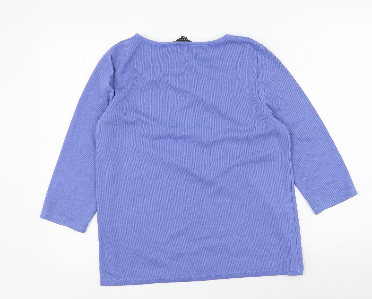 Love Leisure Womens Purple Square Neck  Polyester Pullover Jumper Size 16   - Butterflies
