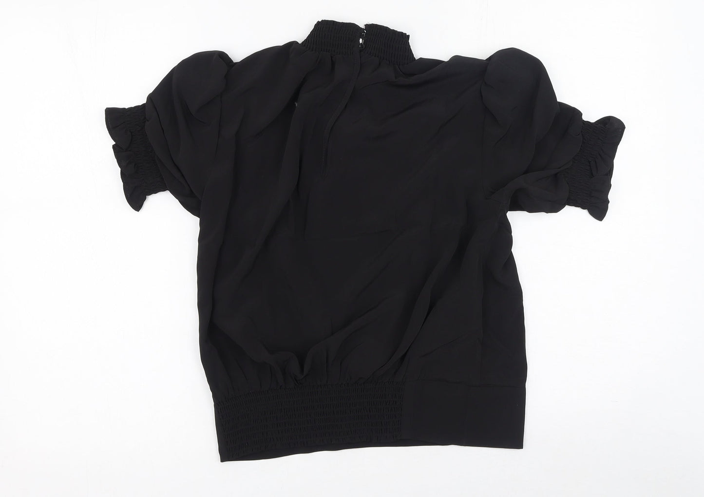 Dorothy Perkins Womens Black  Polyester Basic Blouse Size 8 Square Neck