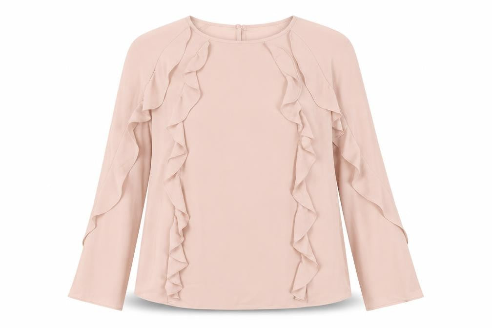 Atmosphere Womens Pink  Polyester Basic Blouse Size 10 Crew Neck