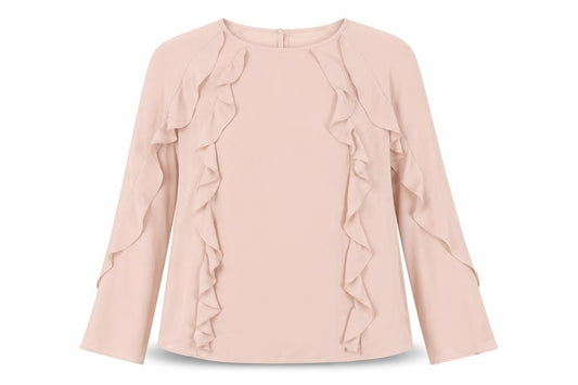 Atmosphere Womens Pink  Polyester Basic Blouse Size 10 Crew Neck