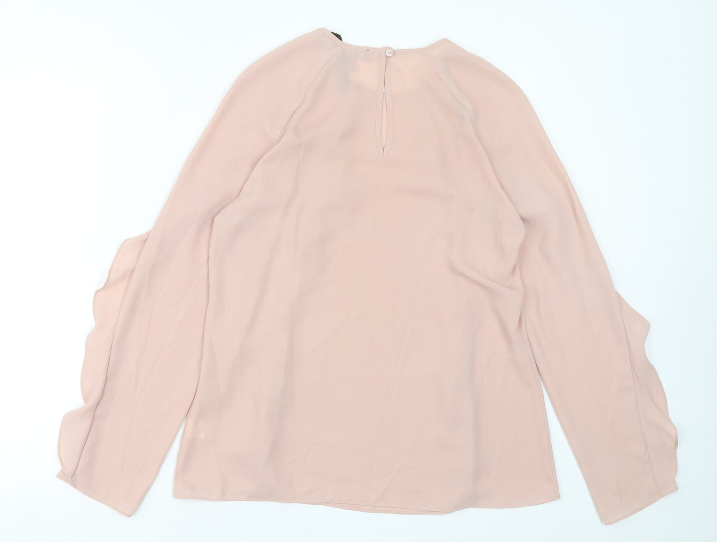 Atmosphere Womens Pink  Polyester Basic Blouse Size 10 Crew Neck