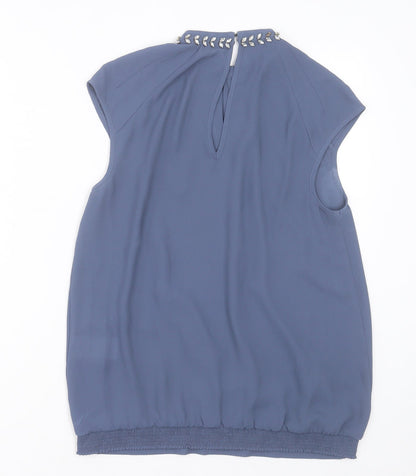 Warehouse Womens Grey  Polyester Basic Tank Size 8 Crew Neck
