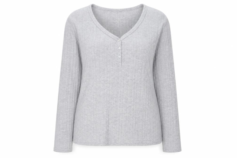 Primark Womens Grey V-Neck  Polyester Pullover Jumper Size M