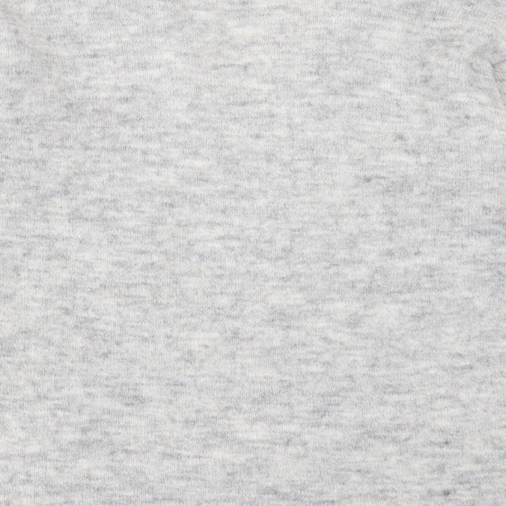 NEXT Womens Grey V-Neck  Acrylic Pullover Jumper Size 10