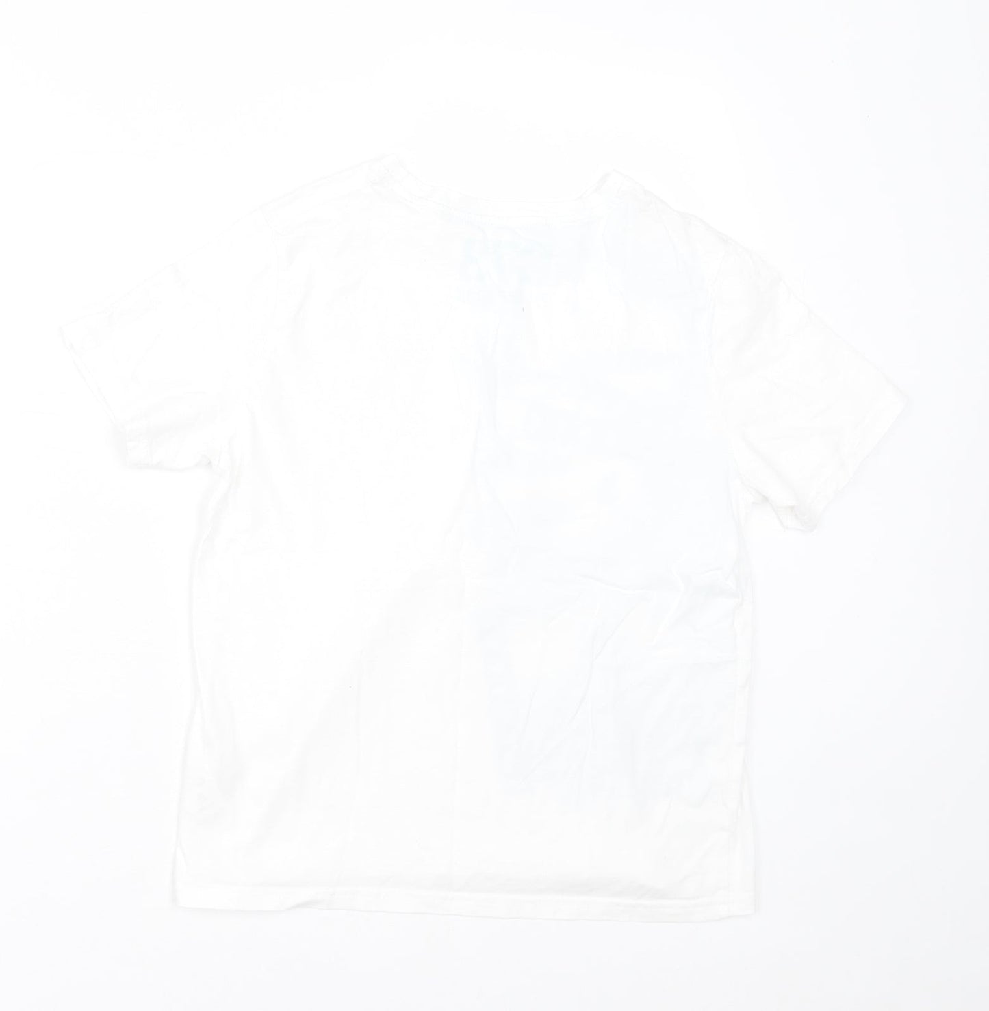 Cherokee Boys White  Cotton Basic T-Shirt Size 9-10 Years Crew Neck Pullover