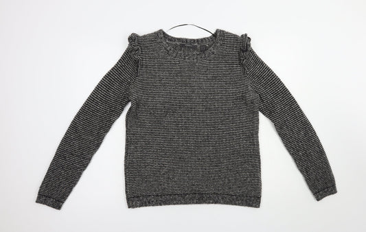 Esprit Womens Grey Crew Neck  Acrylic Pullover Jumper Size M
