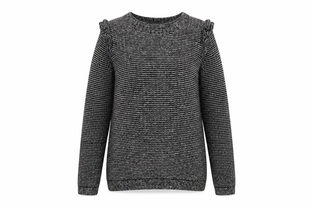 Esprit Womens Grey Crew Neck  Acrylic Pullover Jumper Size M
