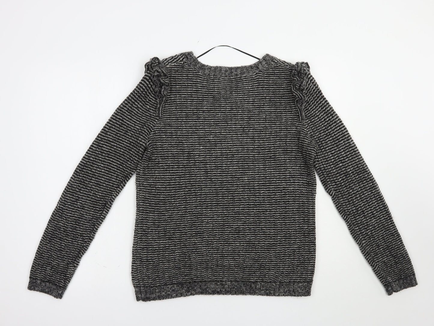Esprit Womens Grey Crew Neck  Acrylic Pullover Jumper Size M