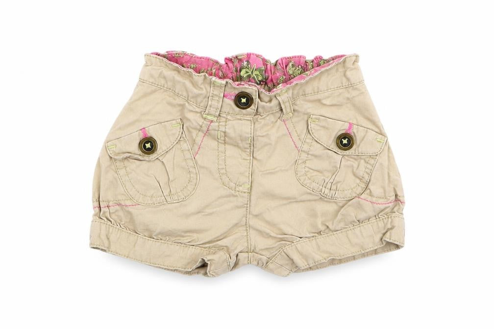 Dunnes Stores Baby Beige  Cotton Cropped Trousers Size 12-18 Months  Button