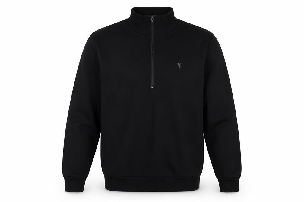Studio Mens Black  Polyester Full Zip Hoodie Size S