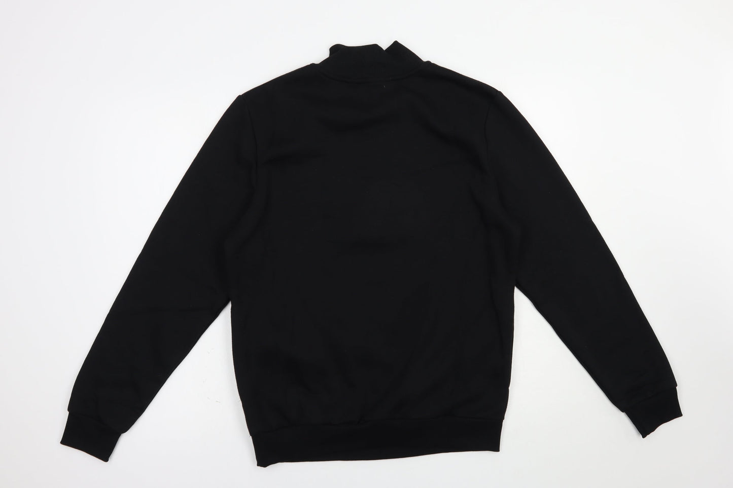Studio Mens Black  Polyester Full Zip Hoodie Size S