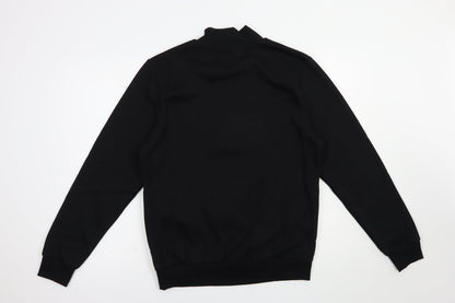 Studio Mens Black  Polyester Full Zip Hoodie Size S
