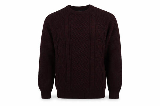 Cedarwood State Mens Purple Crew Neck Acrylic Pullover Jumper Size S