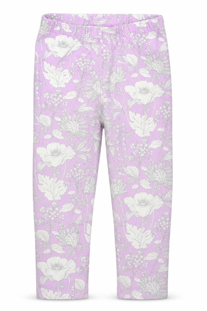 Gap Girls Purple Floral Cotton Carrot Trousers Size 3 Years  Regular