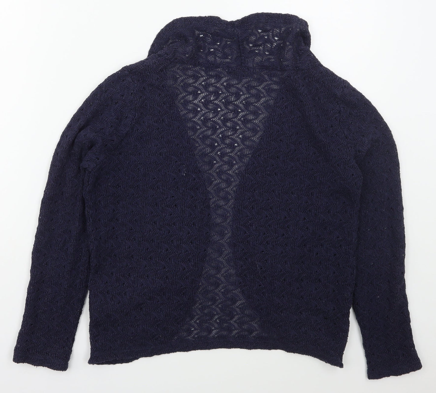 Oasis Womens Black V-Neck  Cotton Cardigan Jumper Size S