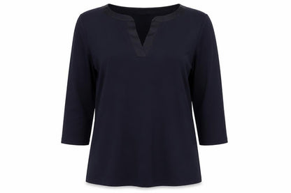 Rob Womens Blue  Viscose Basic Blouse Size 12 V-Neck