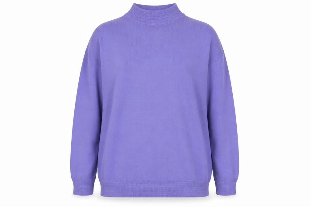 St Bernard Womens Purple High Neck  Acrylic Pullover Jumper Size 14