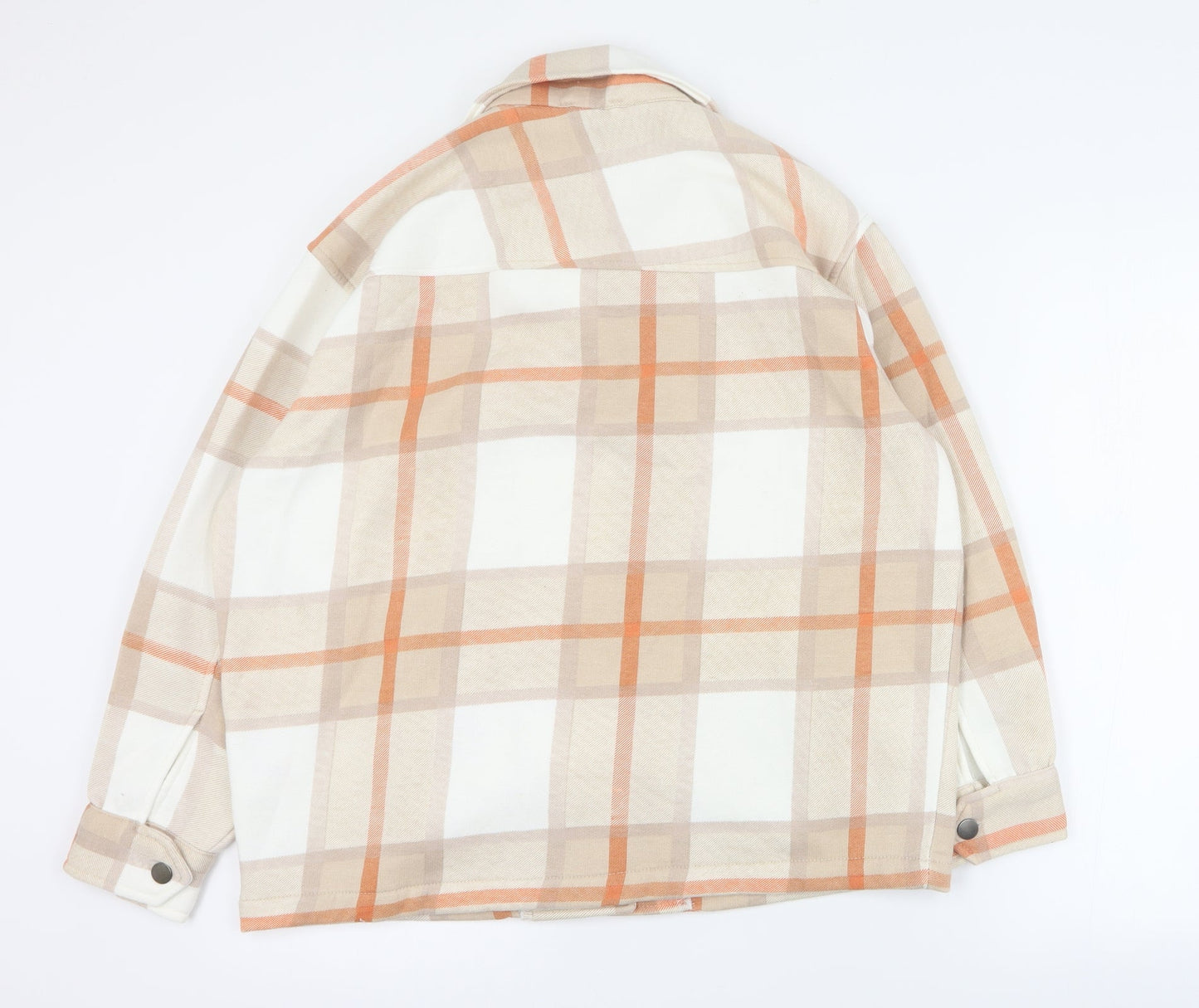 Rising Womens Orange Plaid  Jacket  Size S  Button