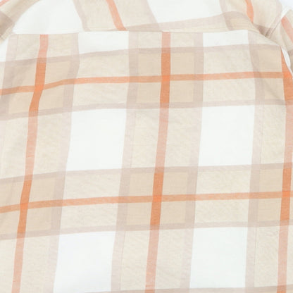 Preloved Rising Womens Orange Plaid  Jacket  Size S  Button - Label