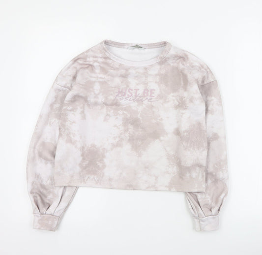 Primark Girls Pink  Polyester Pullover Sweatshirt Size 9-10 Years  Pullover - Slogan