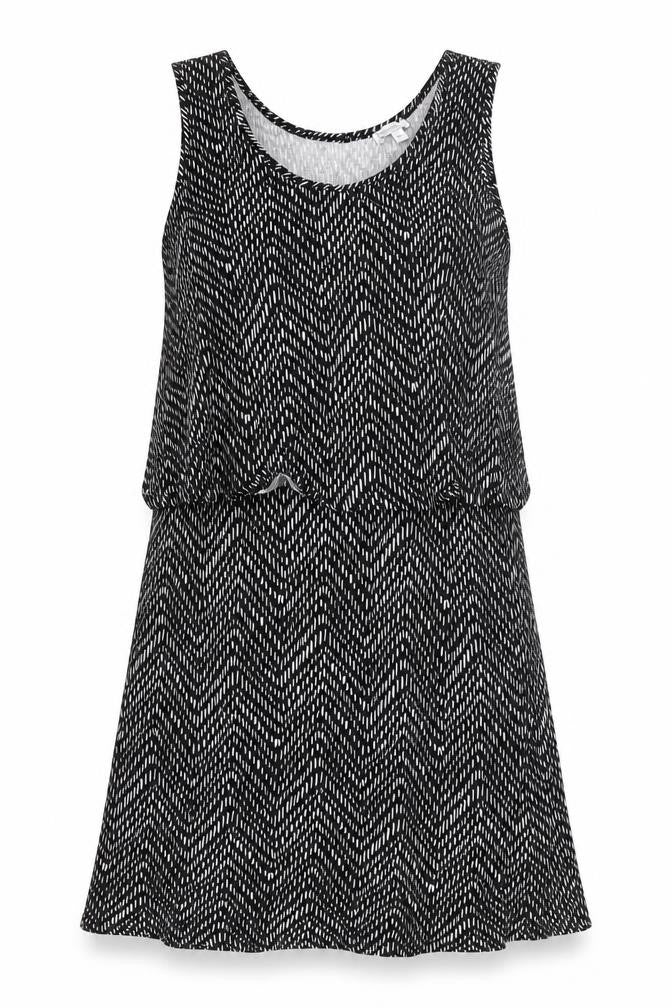 Target Womens Black Geometric Viscose A-Line  Size XL  V-Neck Pullover