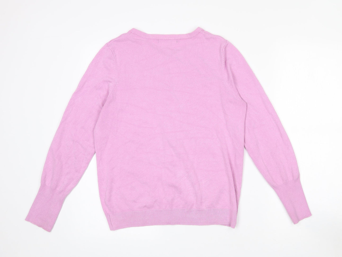 Dunnes Stores Womens Pink Collared  Viscose Cardigan Jumper Size M