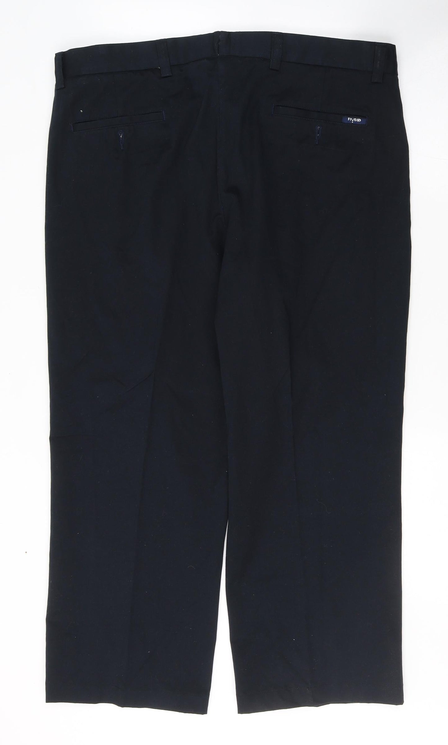 Debenhams Mens Blue  Cotton Trousers  Size 38 in L26 in Regular Button