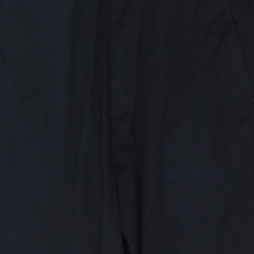 Debenhams Mens Blue  Cotton Trousers  Size 38 in L26 in Regular Button